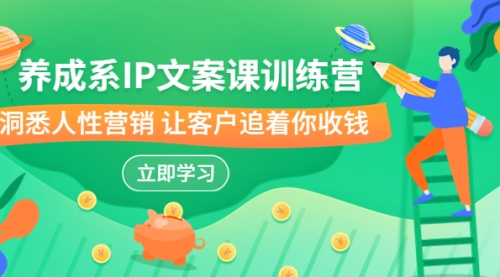 【副业项目7107期】IP文案课训练营，文案心法的天花板 洞悉人性营销-网赚资源网