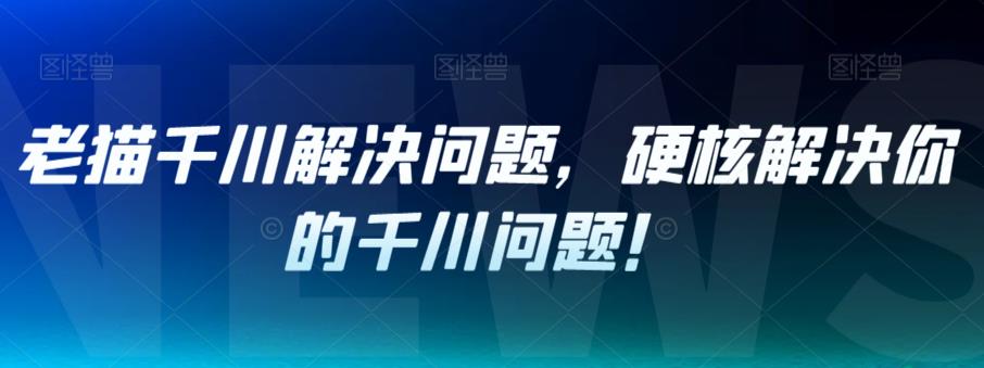 【副业项目7379期】老猫千川解决问题，硬核解决你的千川问题！-网赚资源网