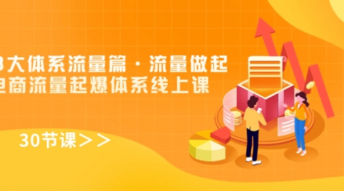 【副业项目7860期】8大体系流量篇·流量做起，电商流量起爆体系线上课（30节课）-网赚资源网