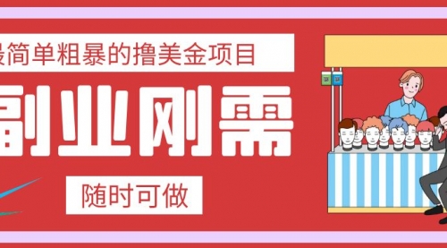 【副业项目8011期】最简单粗暴的撸美金项目 会打字就能轻松赚美金-网赚资源网
