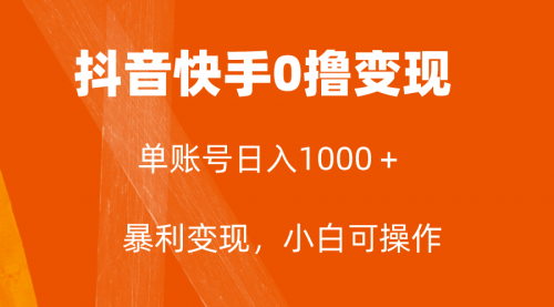 【副业项目8233期】全网首发，单账号收益日入1000＋，简单粗暴，保底5元一单，可批量单操作-网赚资源网