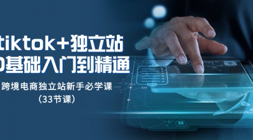 【副业项目8304期】tk+独立站从0基础入门到精通，跨境电商独立站新手必学课-网赚资源网