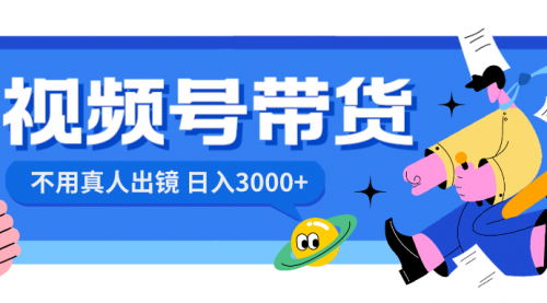 【副业项目8606期】视频号带货，日入3000+，不用真人出镜-网赚资源网