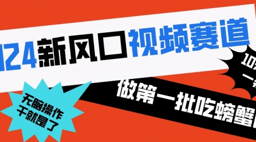 【副业8652期】2024新风口视频赛道 做第一批吃螃蟹的人 10分钟一条原创视频-网赚资源网