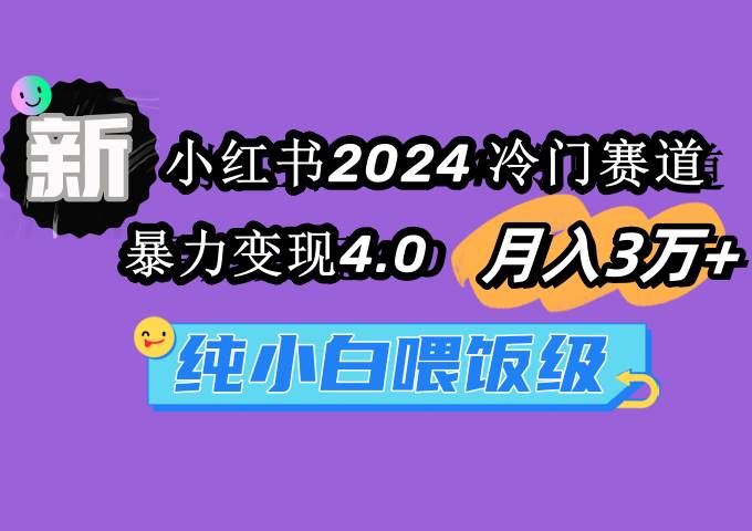 小红书2024冷门赛道 月入3万+ 暴力变现4.0 纯小白喂饭级-网赚资源网