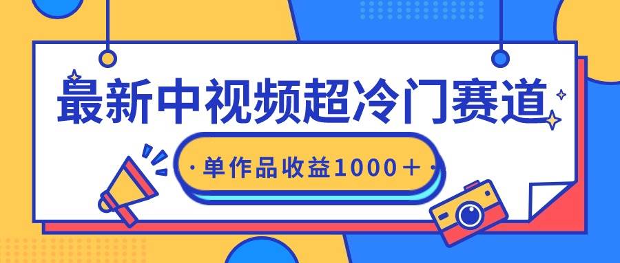 最新中视频超冷门赛道，轻松过原创，单条视频收益1000＋-网赚资源网