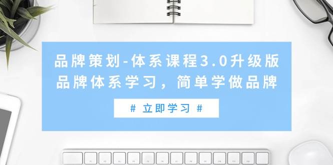 品牌策划-体系课程3.0升级版，品牌体系学习，简单学做品牌（高清无水印）-网赚资源网