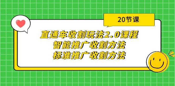 直通车收割玩法2.0课程：智能推广收割方法+标准推广收割方法（20节课）-网赚资源网