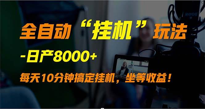 全自动“挂机”玩法，实现睡后收入，日产8000+-网赚资源网