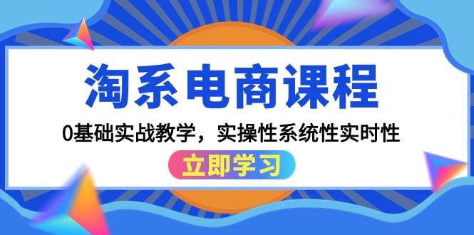 淘系电商课程，0基础实战教学，实操性系统性实时性（15节课）-网赚资源网