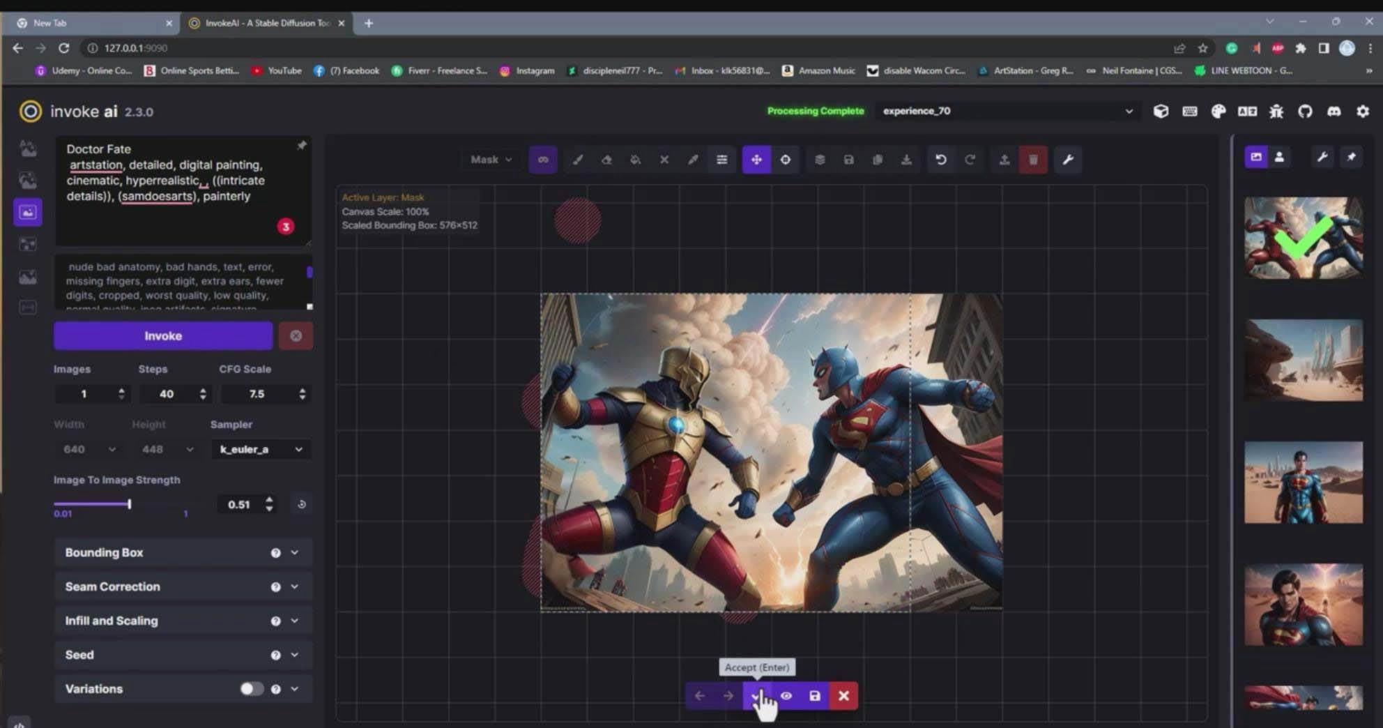 Invoke AI 绘画教程-零基础创作可以销售的完美插图-49节-中英字幕-网赚资源网