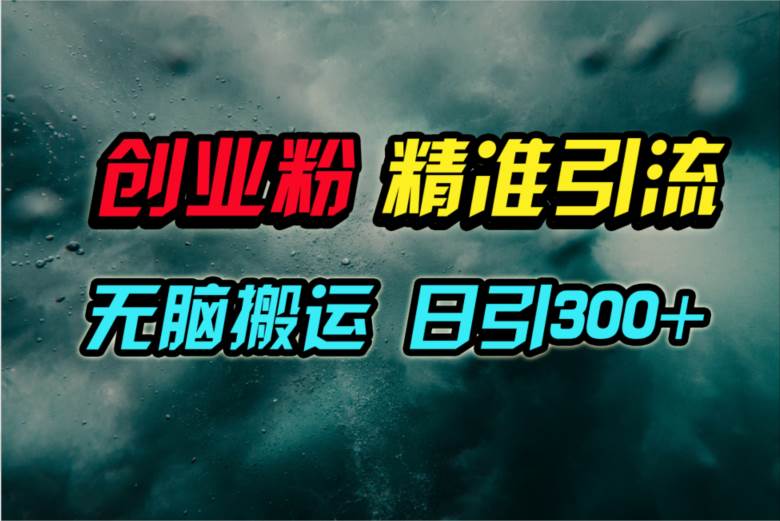 视频号纯搬运日引300+创业粉教程！-网赚资源网