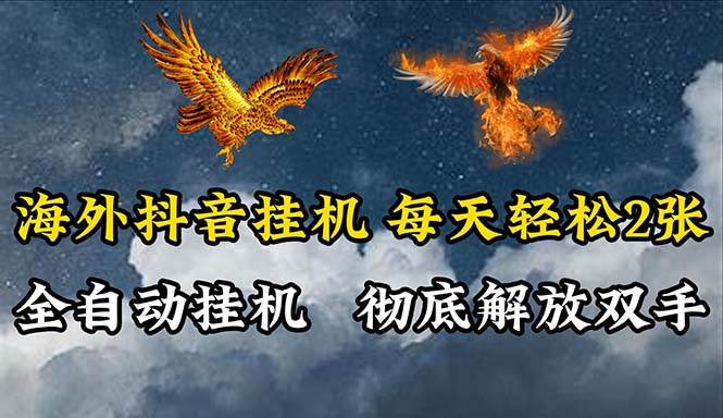 海外抖音挂机，全自动挂机，每天轻松两张-网赚资源网