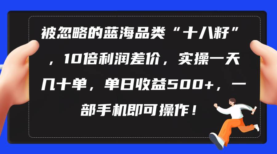 被忽略的蓝海品类“十八籽”，10倍利润差价，实操一天几十单 单日收益500+-网赚资源网