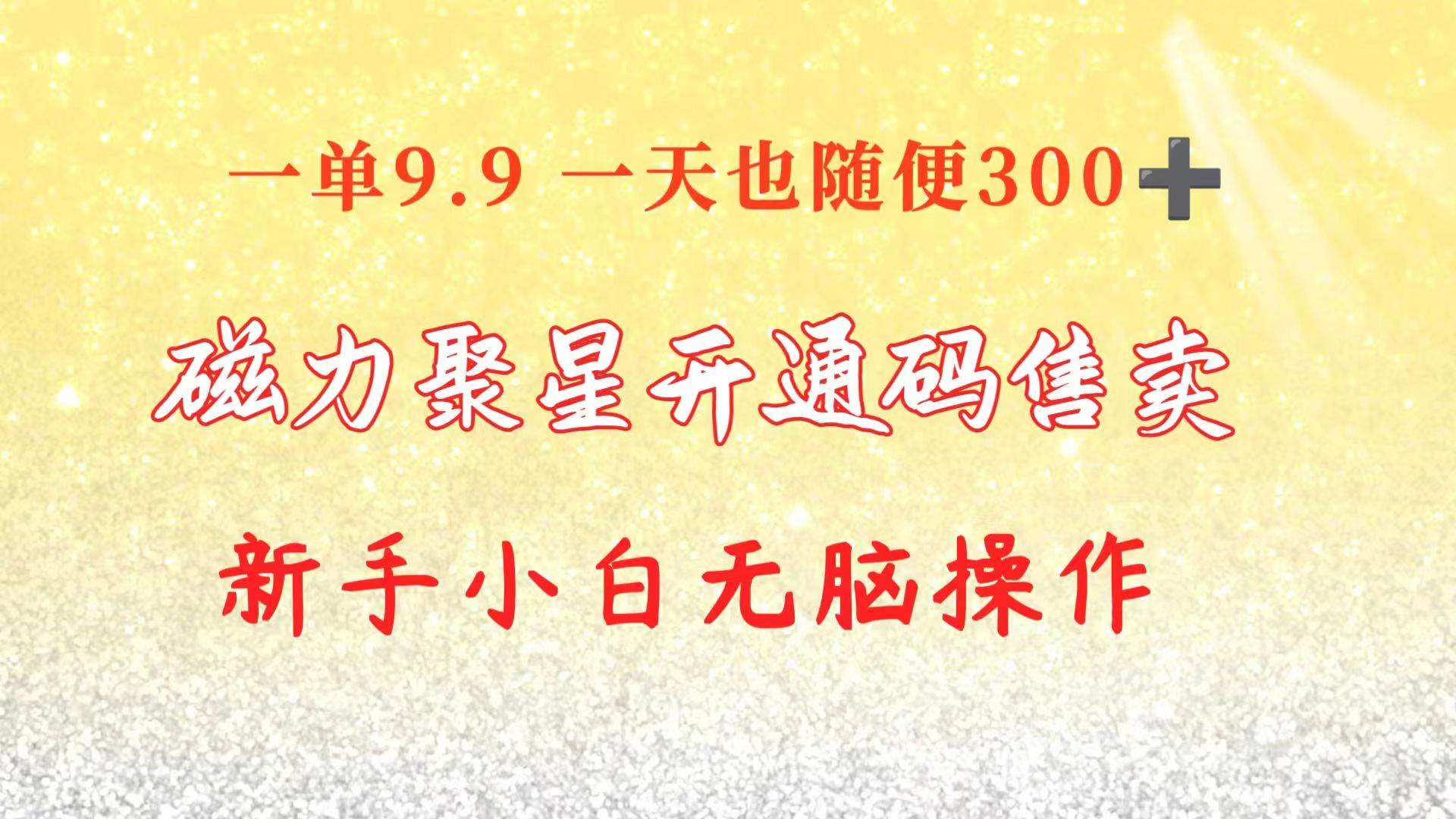快手磁力聚星码信息差 售卖  一单卖9.9  一天也轻松300+ 新手小白无脑操作-网赚资源网