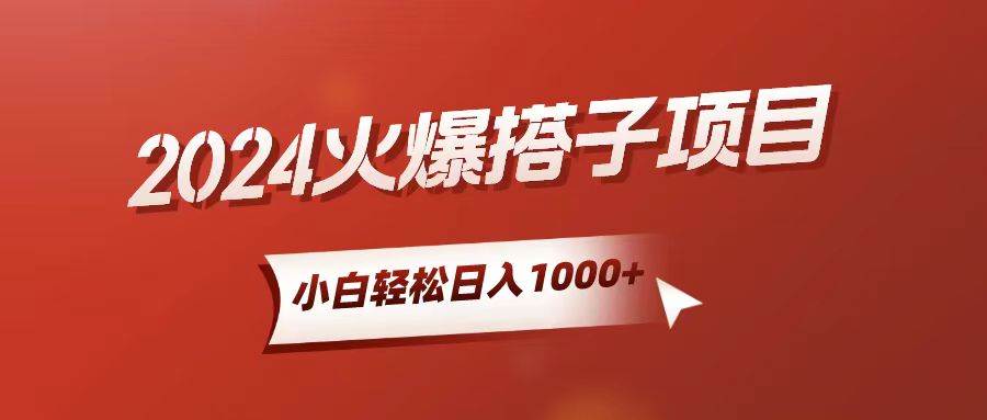 小白轻松上手，日入1000+，搭子项目-网赚资源网