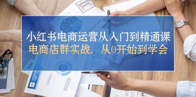 小红书电商运营从入门到精通课，电商店群实战，从0开始到学会-网赚资源网