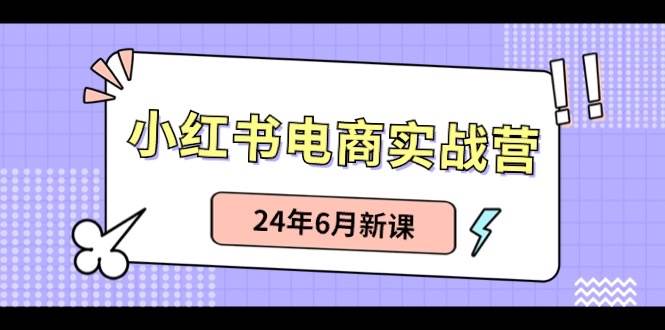 小红书电商实战营：小红书笔记带货和无人直播，24年6月新课-网赚资源网
