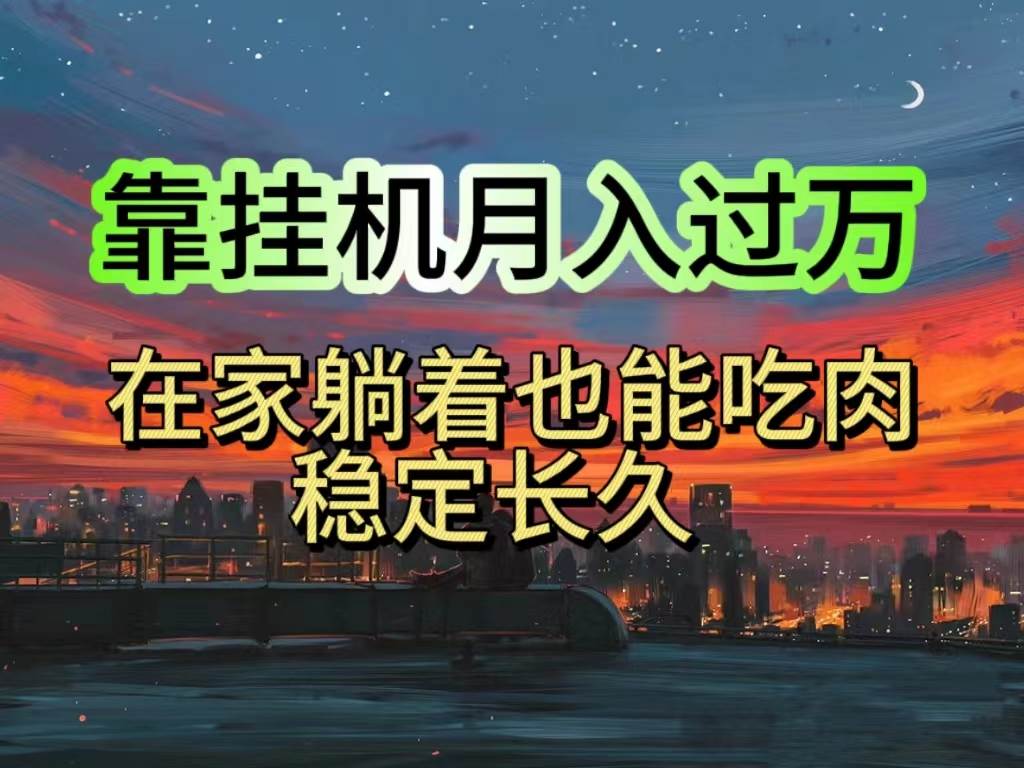 挂机项目日入1000+，躺着也能吃肉，适合宝爸宝妈学生党工作室，电脑手…-网赚资源网