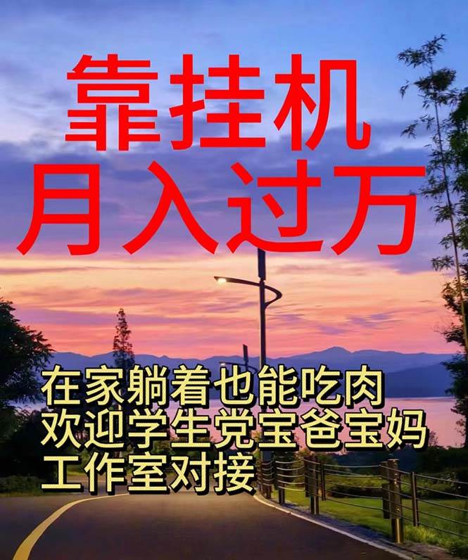 靠挂机，日入1000+，躺着也能吃肉，电脑手机都可挂-网赚资源网