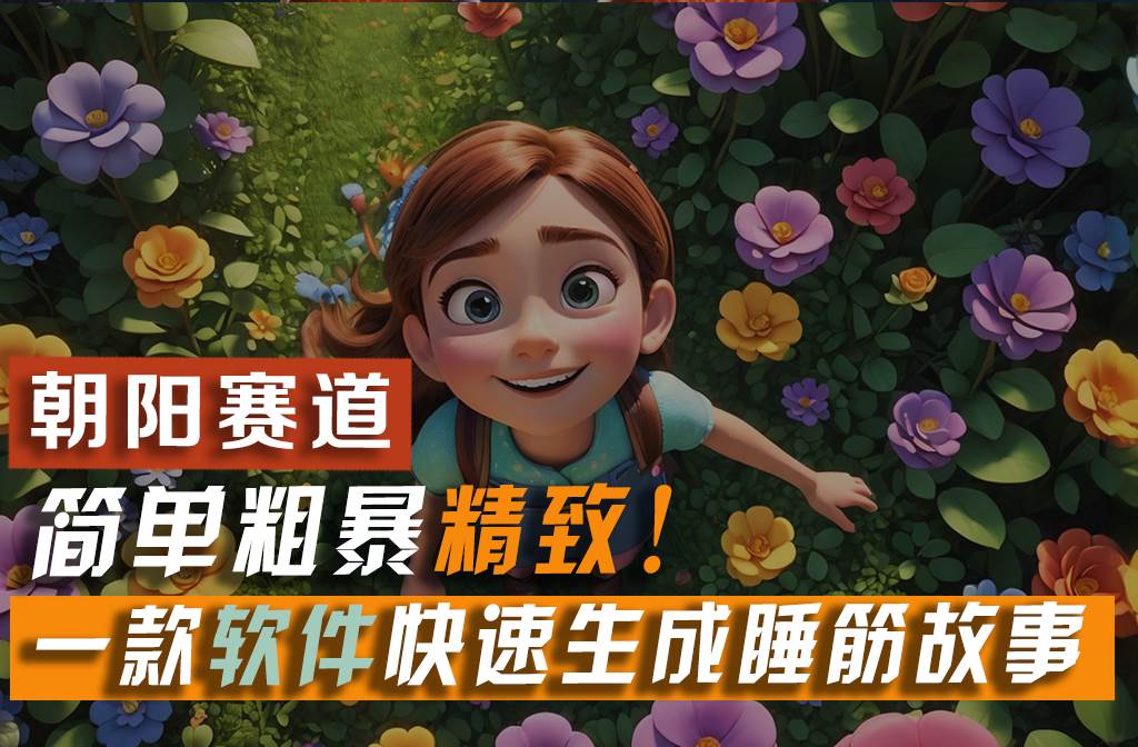 利用一款软件5分钟一条爆款睡前故事，简单粗暴精致！小白月入2w+-网赚资源网