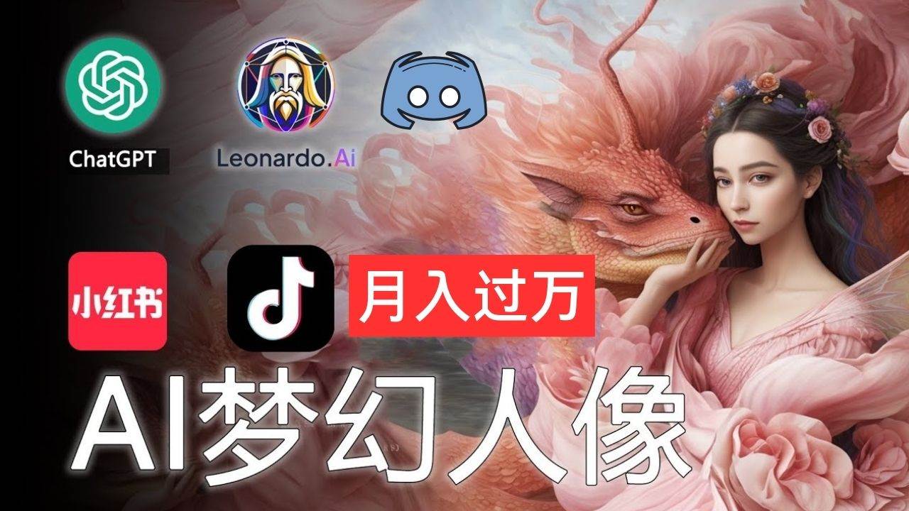 AI摄影梦幻人像：零基础也能月入过万的秘密-网赚资源网