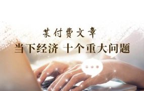 某付费文章《当下经济 十个重大问题》覆盖了大家关心的全部经济类话题-网赚资源网