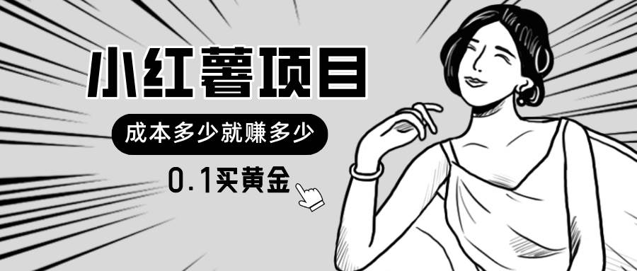 小红薯暴力项目，0.1买黄金。操作简单，日入无上限，可无限扩大。-网赚资源网