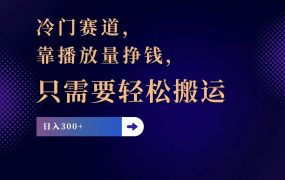 冷门赛道，靠播放量挣钱，只需要轻松搬运，日赚300+-网赚资源网