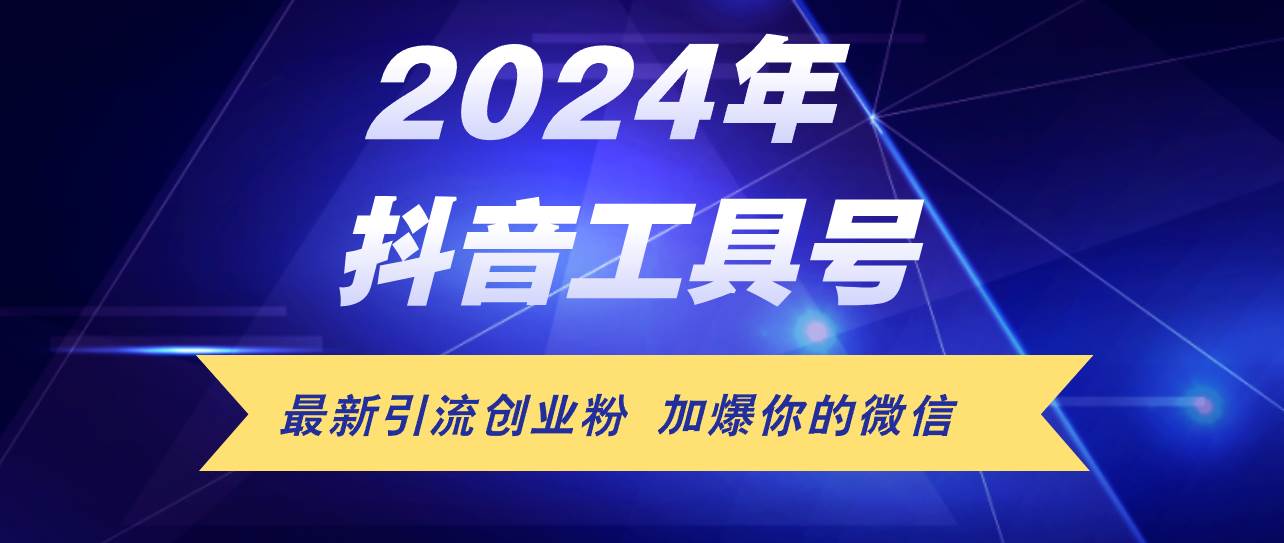 24年抖音最新工具号日引流300+创业粉，日入5000+-网赚资源网