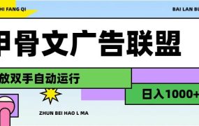 甲骨文广告联盟解放双手日入1000+-网赚资源网