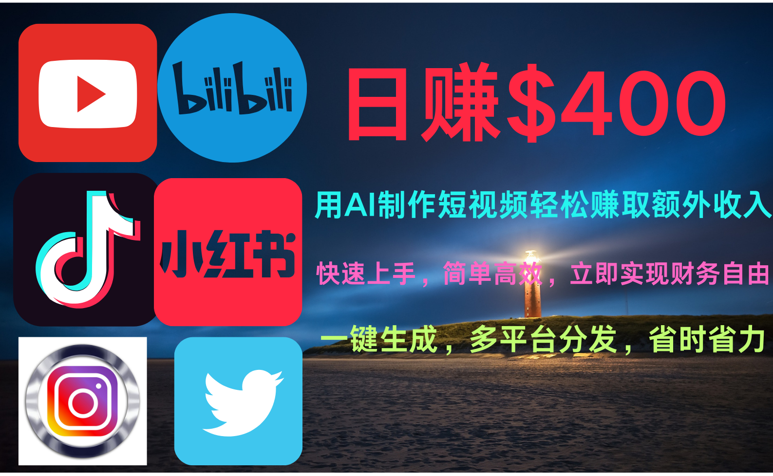 玩转全网视频平台,创造视频就能轻松赚取每天400美金-网赚副业网