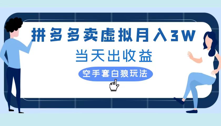 拼多多虚拟项目,单人月入3W+,实操落地项目-网赚副业网