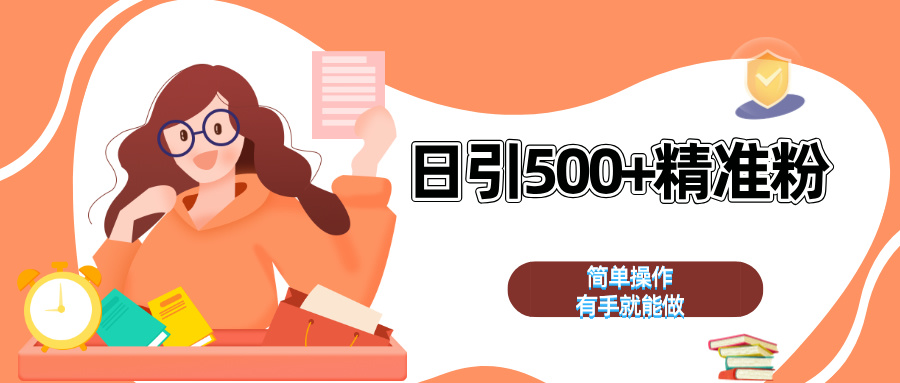 日引500+精准粉 简单操作 有手就能做-网赚副业网