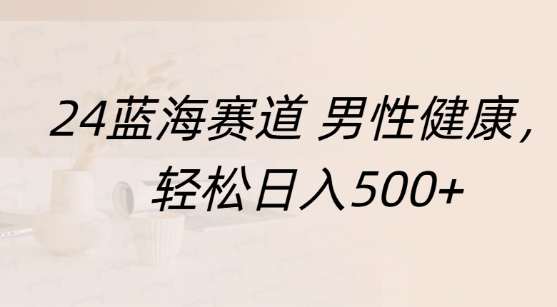 蓝海赛道 男性健康，轻松日入500+-网赚副业网