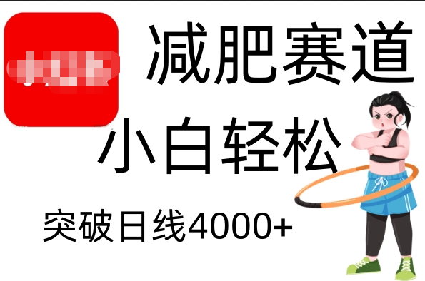 小红书减肥赛道,小白轻松日利润4000+-网赚副业网
