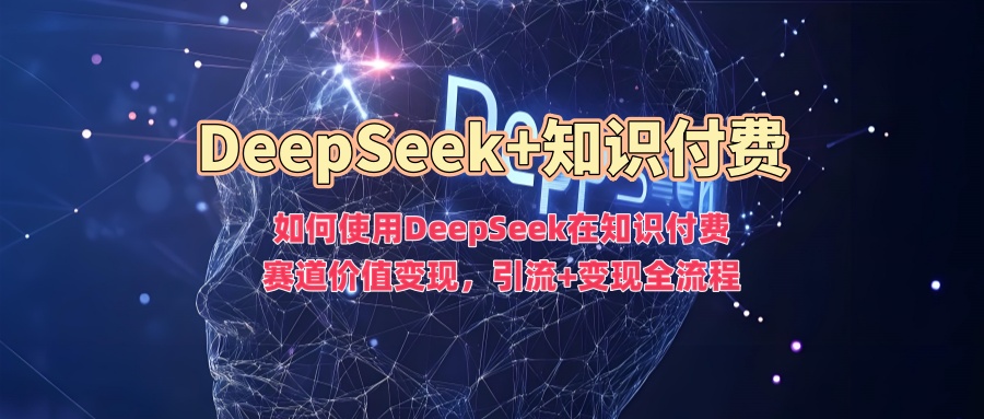 如何使用DeepSeek在知识付费赛道价值变现,引流+变现全流程-网赚副业网