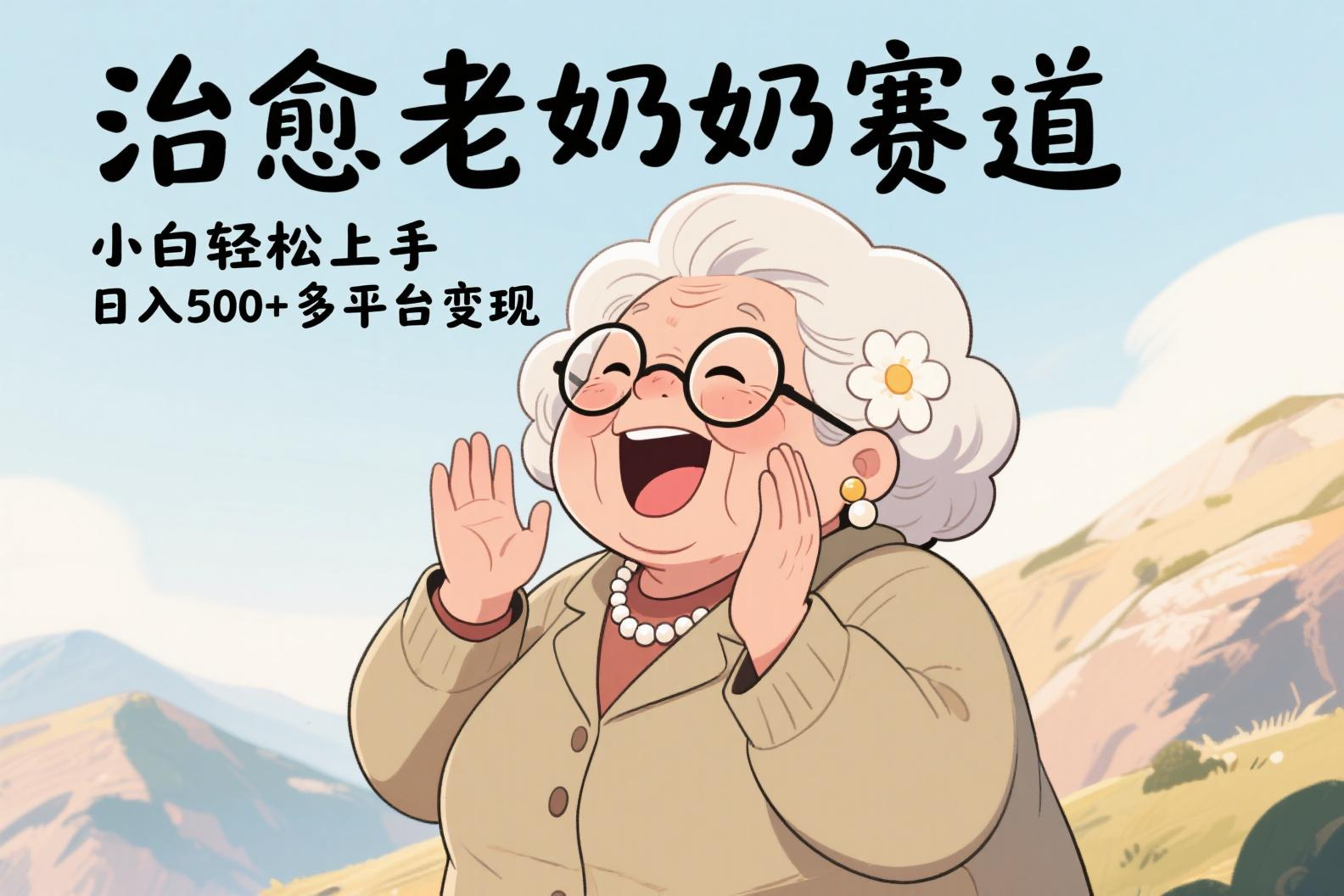 视频号治愈老奶奶赛道，小白轻松上手，日入500+多平台变现-网赚资源网
