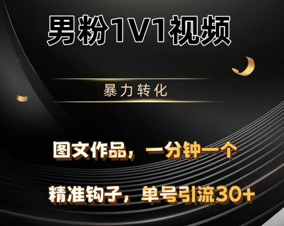 男粉1V1视频，硬改摄像头，高客单暴力转化，单日600+-网赚资源网