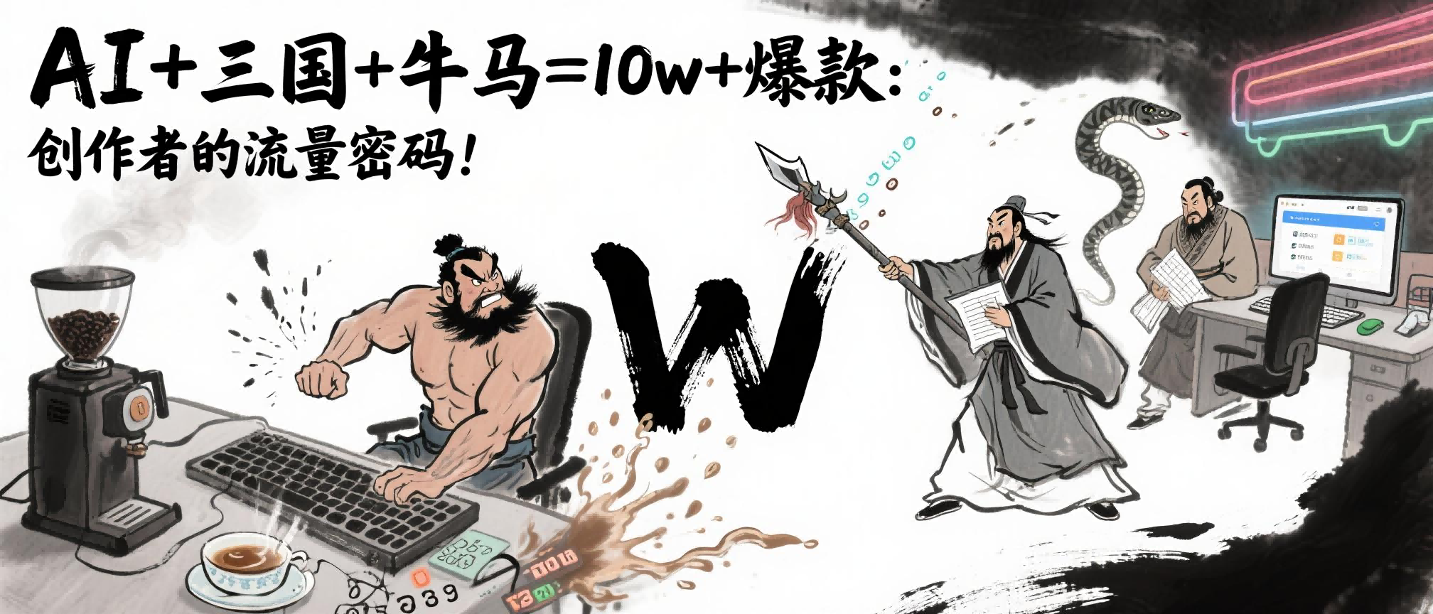 AI+三国+牛马=10w+爆款：创作者的流量密码！-网赚资源网
