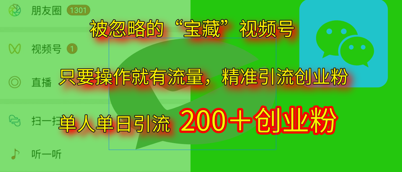 2025.5月最新被忽略的“宝藏”视频号，精准日引流200+-网赚资源网
