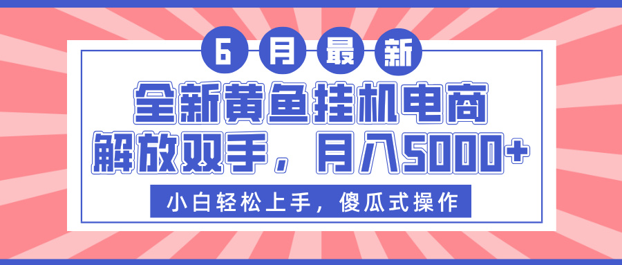 全新黄鱼挂机电商，解放双手，月入5000+-网赚资源网