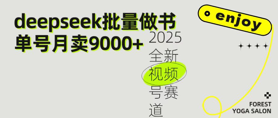 2025最新视频号项目 如何用Deepseek快速批量制作书单号 日入1000＋-网赚资源网