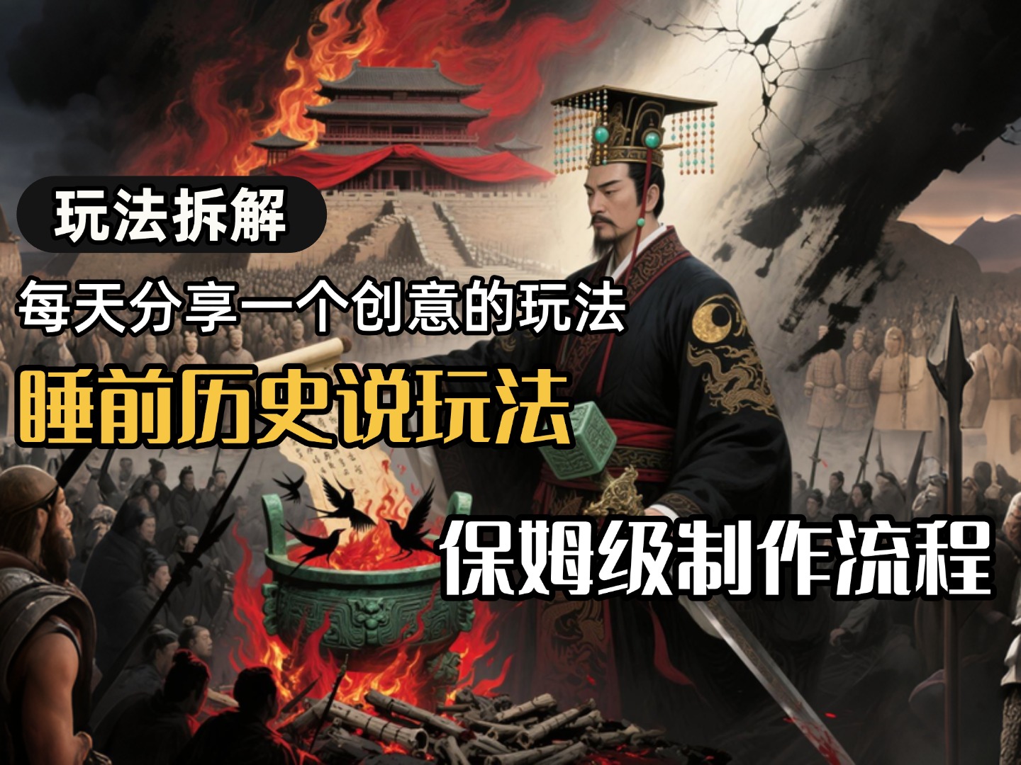 13条作品涨粉24.5万，全流程拆解睡前历史说，保姆级教程-网赚资源网