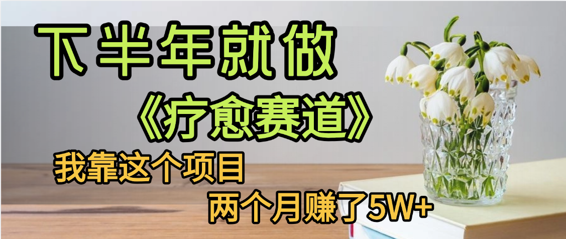 下半年稳赚的赛道，就选【疗愈赛道】，我自己运行这个项目两个月赚了5W+-网赚资源网