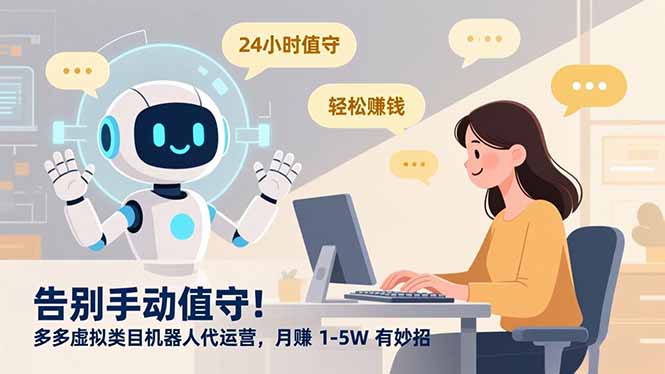 告别手动值守!多多虚拟类目机器人代运营,月赚 1-5W 有妙招-网赚资源网