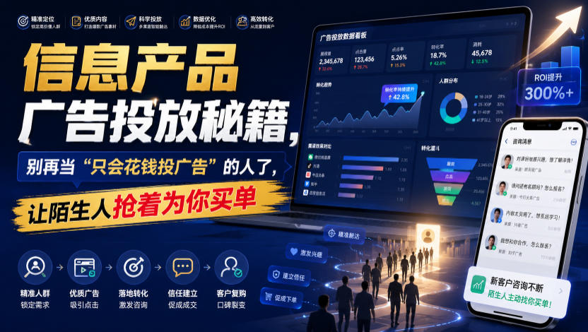 信息产品广告投放秘籍，别再当“只会花钱投广告”的人了，让陌生人抢着为你买单【原创双语字幕】-网赚副业网