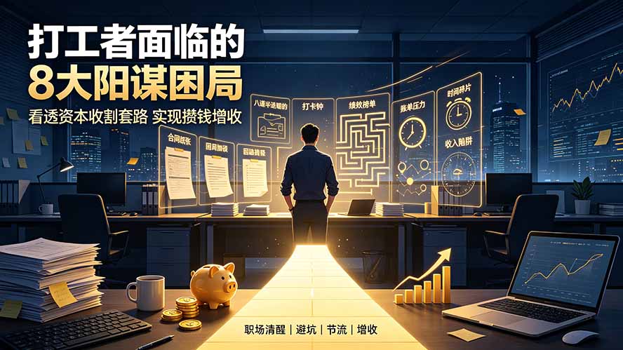 (19448期)付费文章:打工者面临的8大阳谋困局,看透资本收割套路实现攒钱增收-网赚副业网