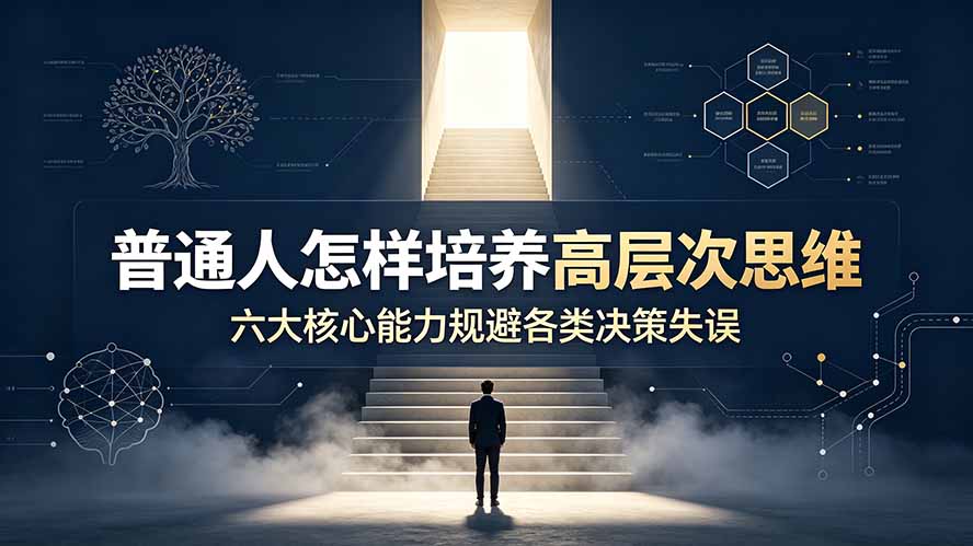 （19479期）付费文章：普通人怎样培养高层次思维，六大核心能力规避各类决策失误-网赚副业网