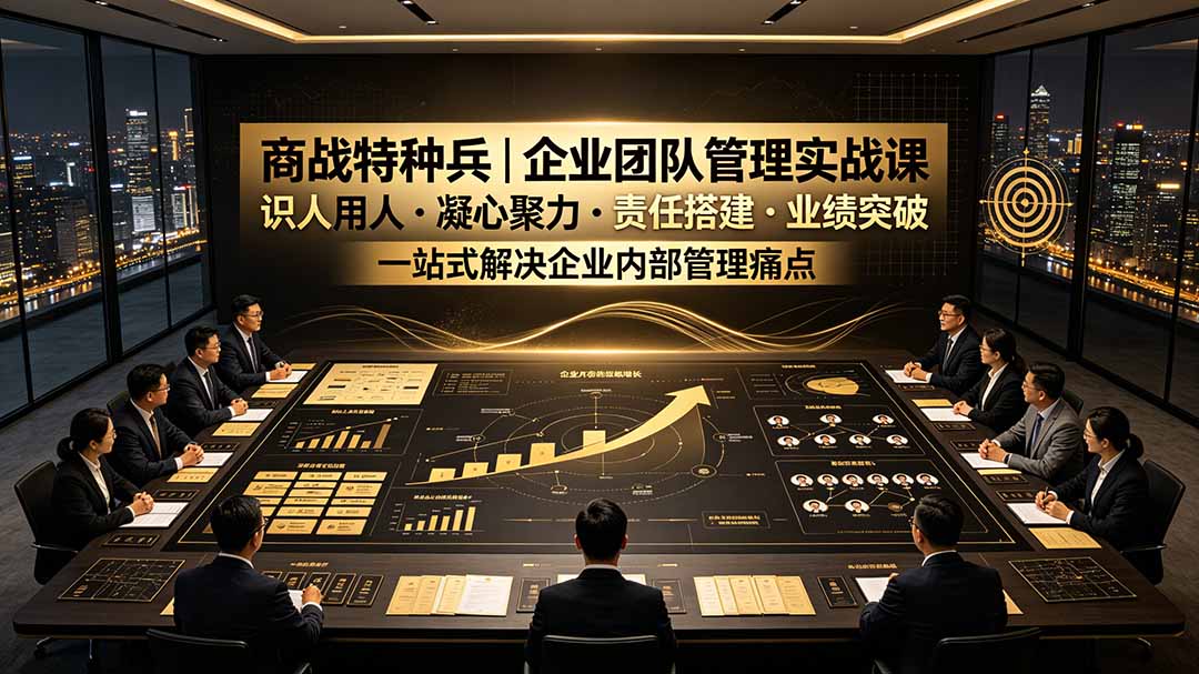 (19534期)商战特种兵|企业团队管理实战课:识人用人|凝心聚力|责任搭建|业绩突破,一站式解决企业内部管理痛点插图 (19534期)商战特种兵|企业团队管理实战课:识人用人|凝心聚力|责任搭建|业绩突破,一站式解决企业内部管理痛点插图